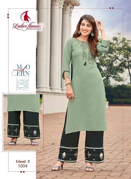 Ladies Flavour Presents  Ginni Vol  3 Kurti With Bottom Collection