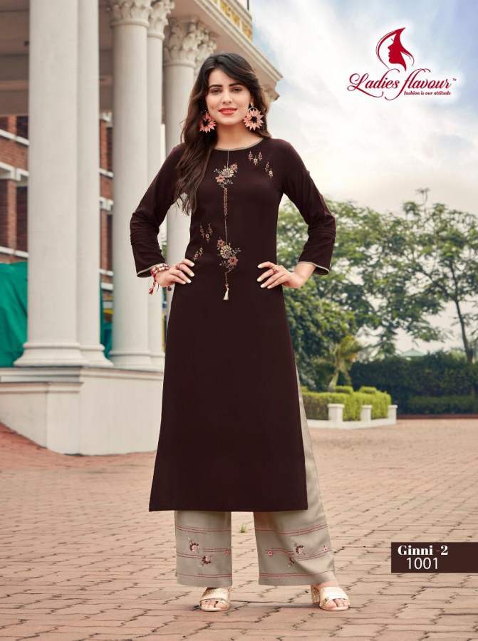 Ladies Flavour Presents  Ginni Vol  3 Kurti With Bottom Collection