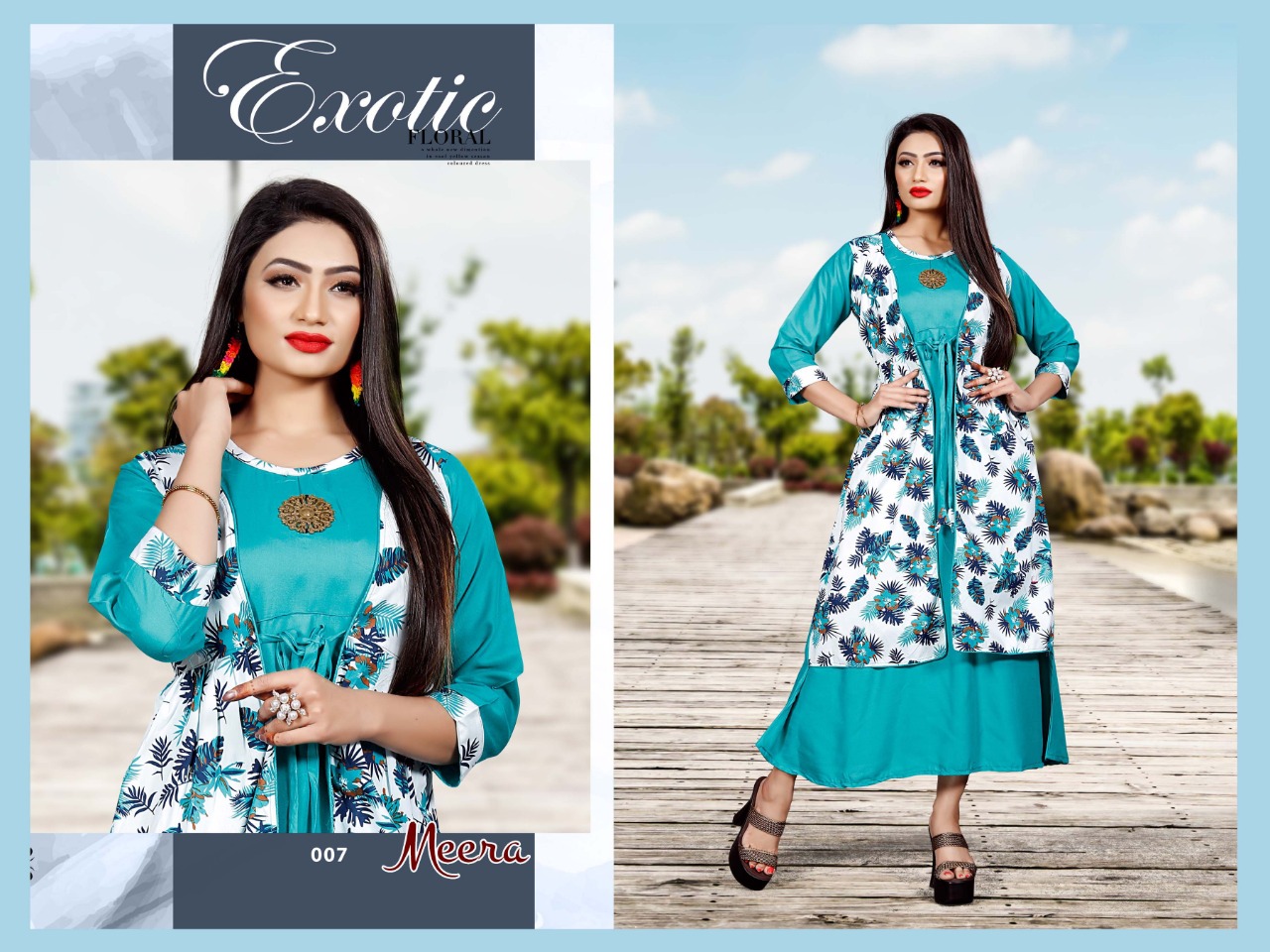 Meera Long Anarkali Style Kurtis Catalogue