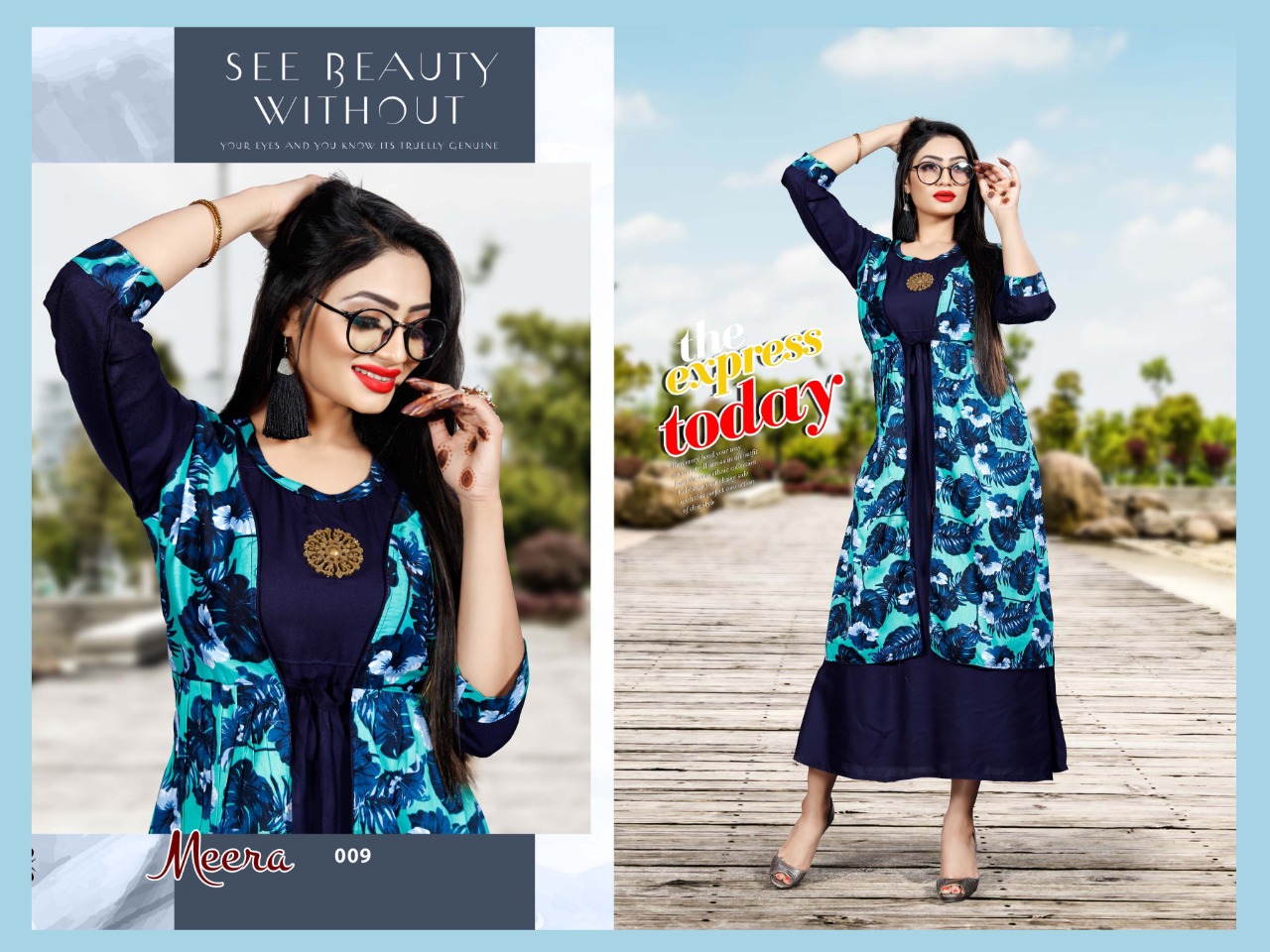 Meera Long Anarkali Style Kurtis Catalogue