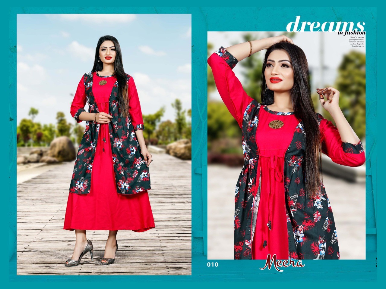 Meera Long Anarkali Style Kurtis Catalogue