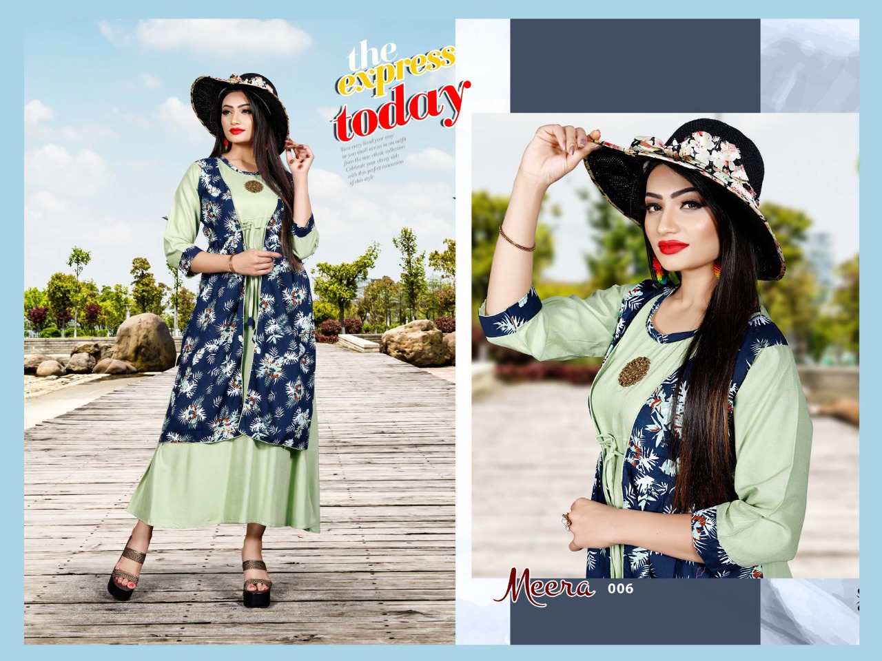 Meera Long Anarkali Style Kurtis Catalogue