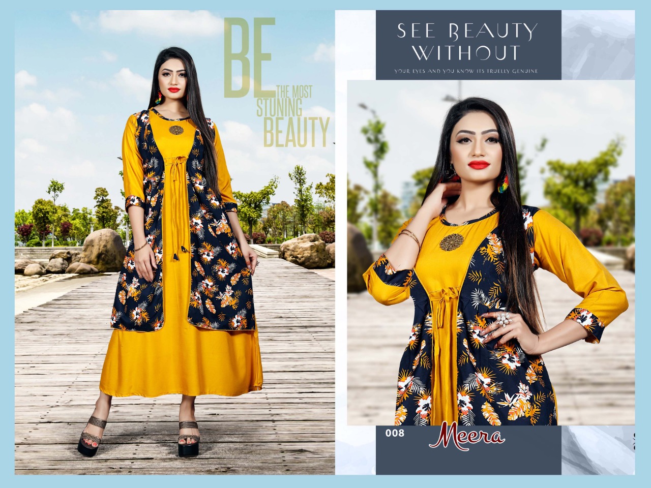 Meera Long Anarkali Style Kurtis Catalogue