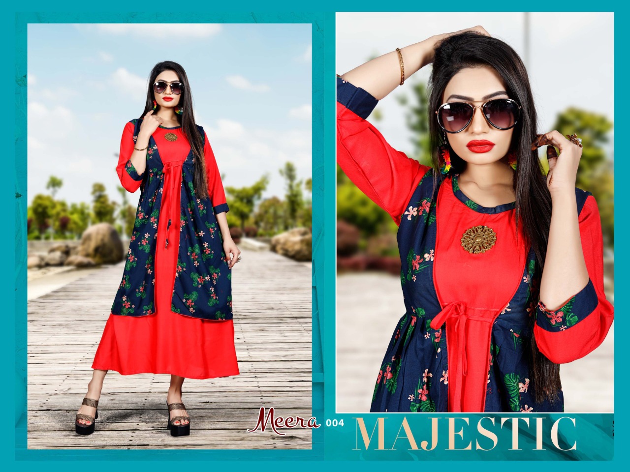 Meera Long Anarkali Style Kurtis Catalogue