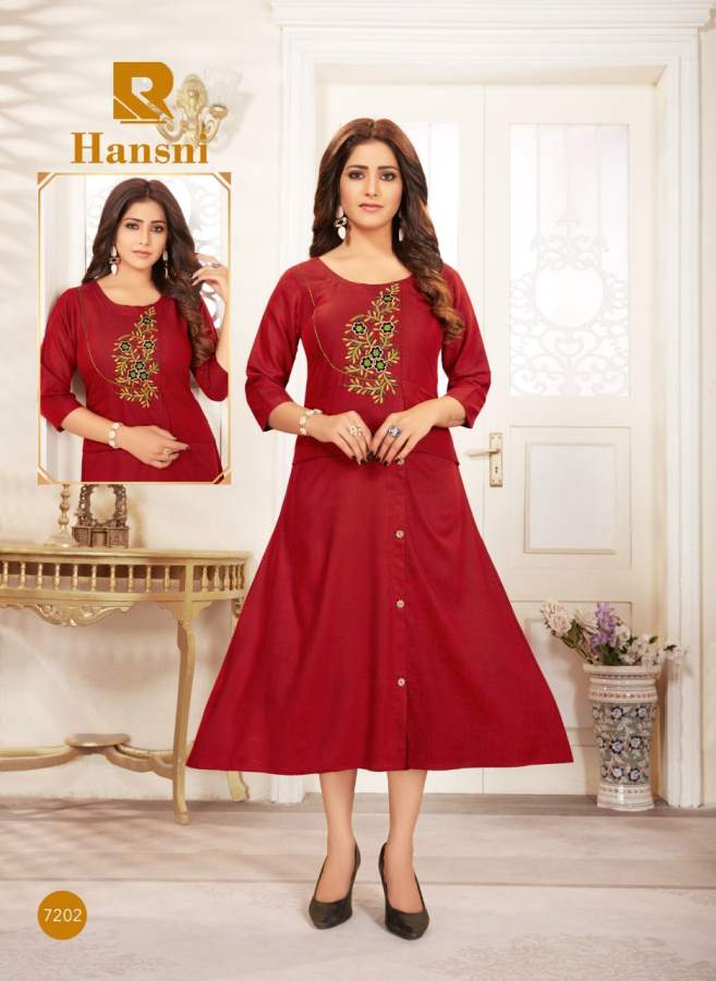 Raashi Presents Hansni Designer  Kurti Collection