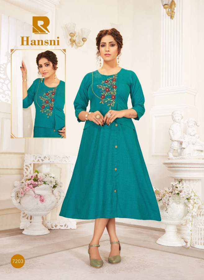 Raashi Presents Hansni Designer  Kurti Collection