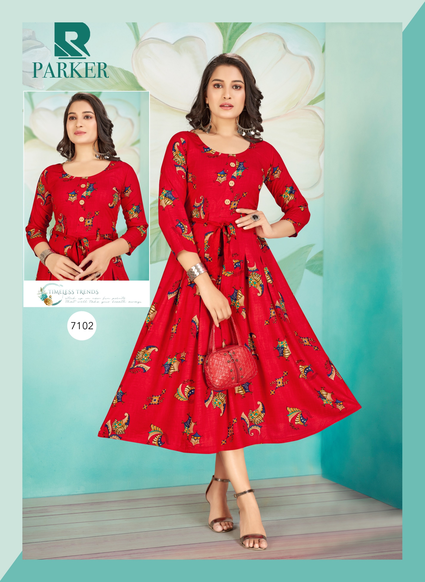 Raashi Presents  Parker Designer Kurti Collection