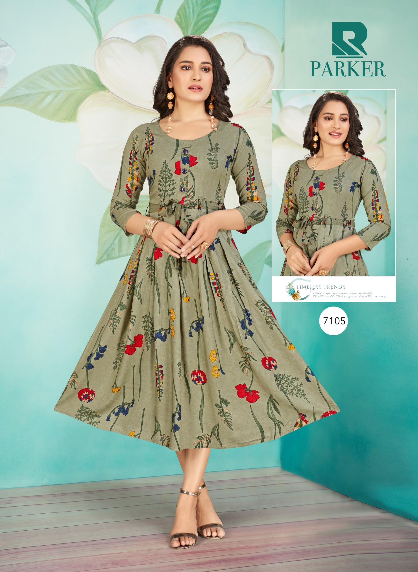 Raashi Presents  Parker Designer Kurti Collection