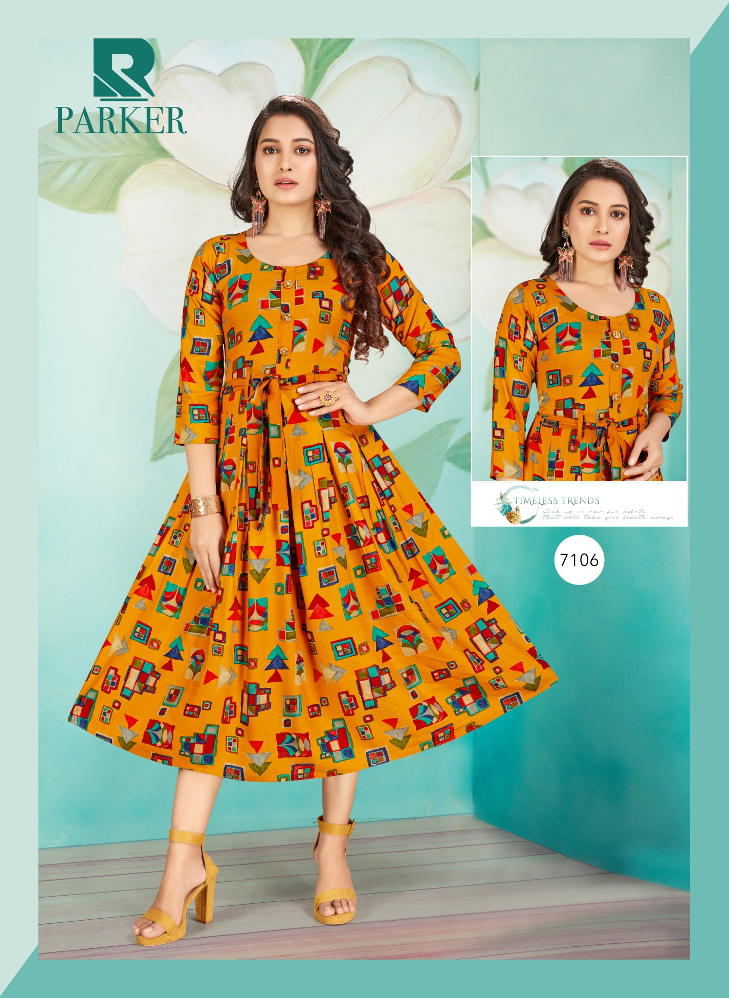 Raashi Presents  Parker Designer Kurti Collection
