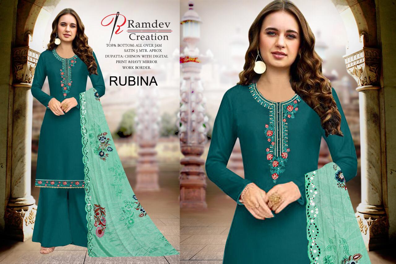 Ramdav Presents Rubina Designer Dress Material