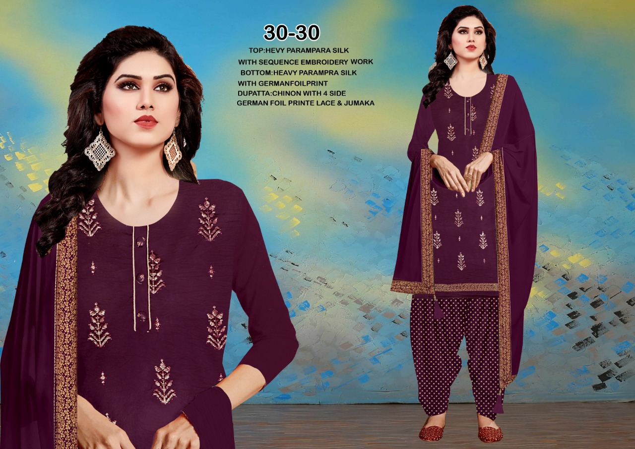 Ramdev Presents 30-30 Designer Dress Material