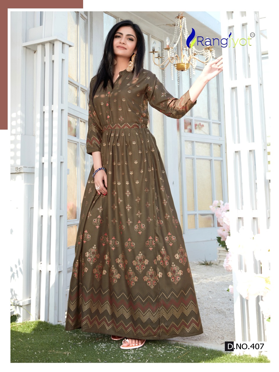 Rangjyot Presents  Shehnaaz Vol  4 Ethnic Wear Long Kurti Collection