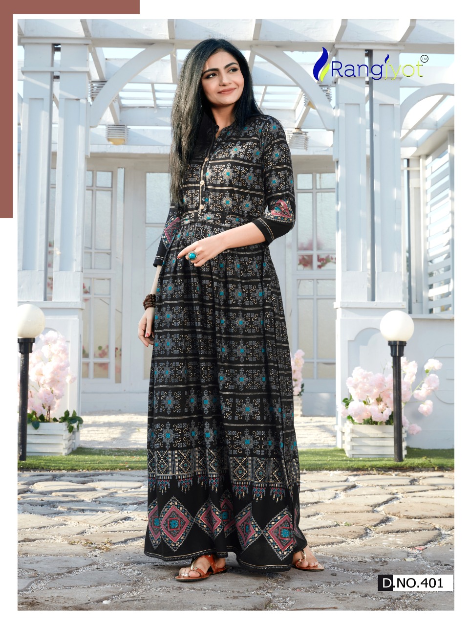 Rangjyot Presents  Shehnaaz Vol  4 Ethnic Wear Long Kurti Collection