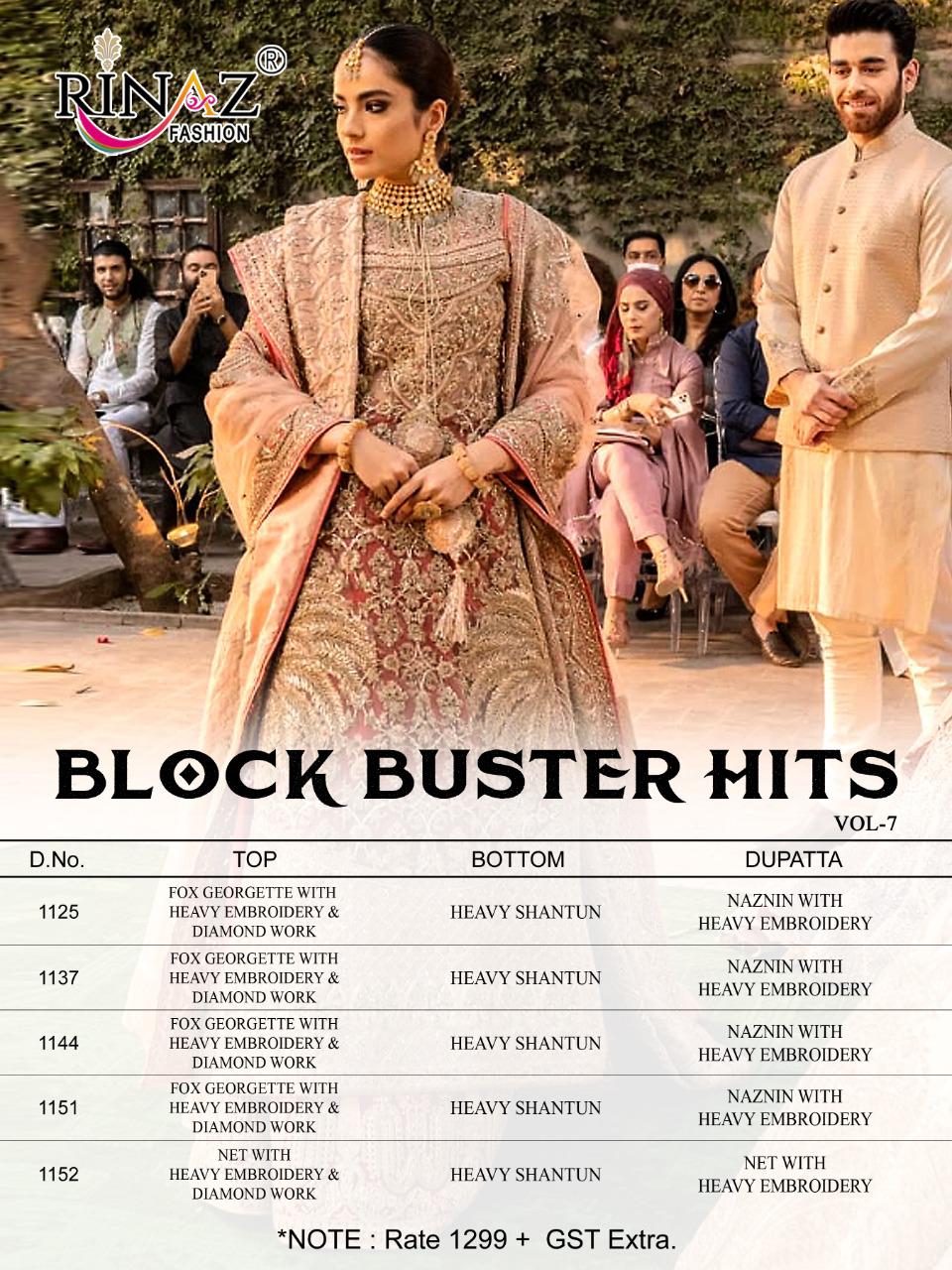 Rinaz Presents  Block Buster Hits  Vol 7 Pakistani Salwar Suits