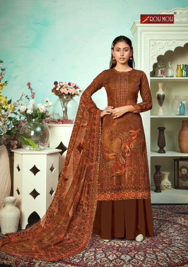 Roli Moli Presents  Mallika Vol 4 Printed Dress Material