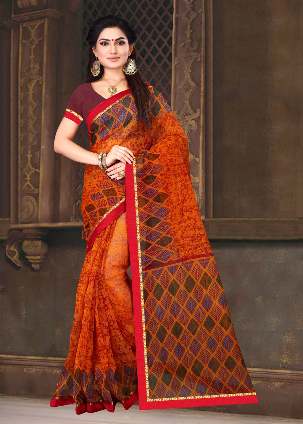 Sangam Presents Silk Touch Kota Silk Designer Saree