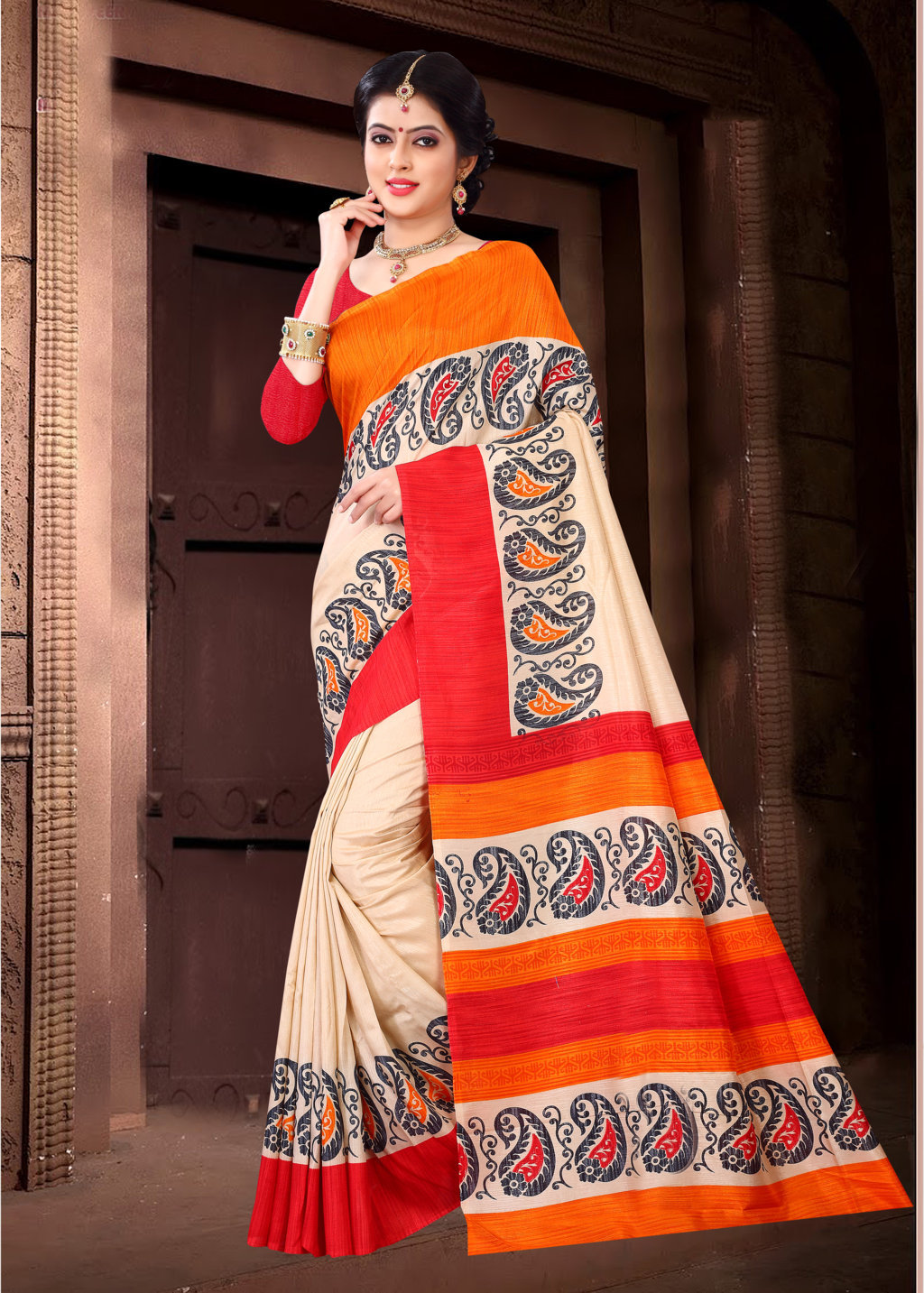 Sangam Presents Silk Touch Kota Silk Designer Saree