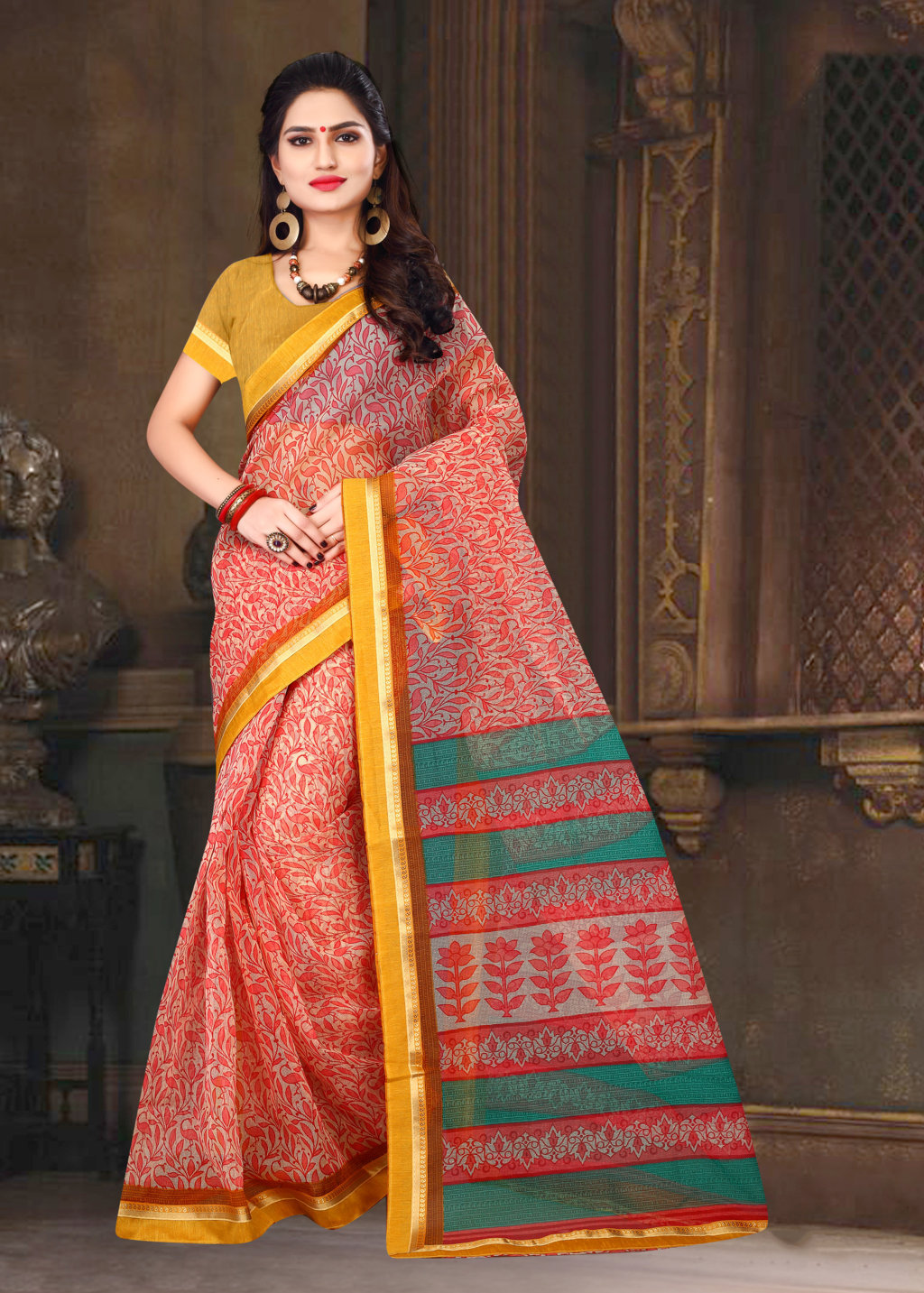Sangam Presents Silk Touch Kota Silk Designer Saree