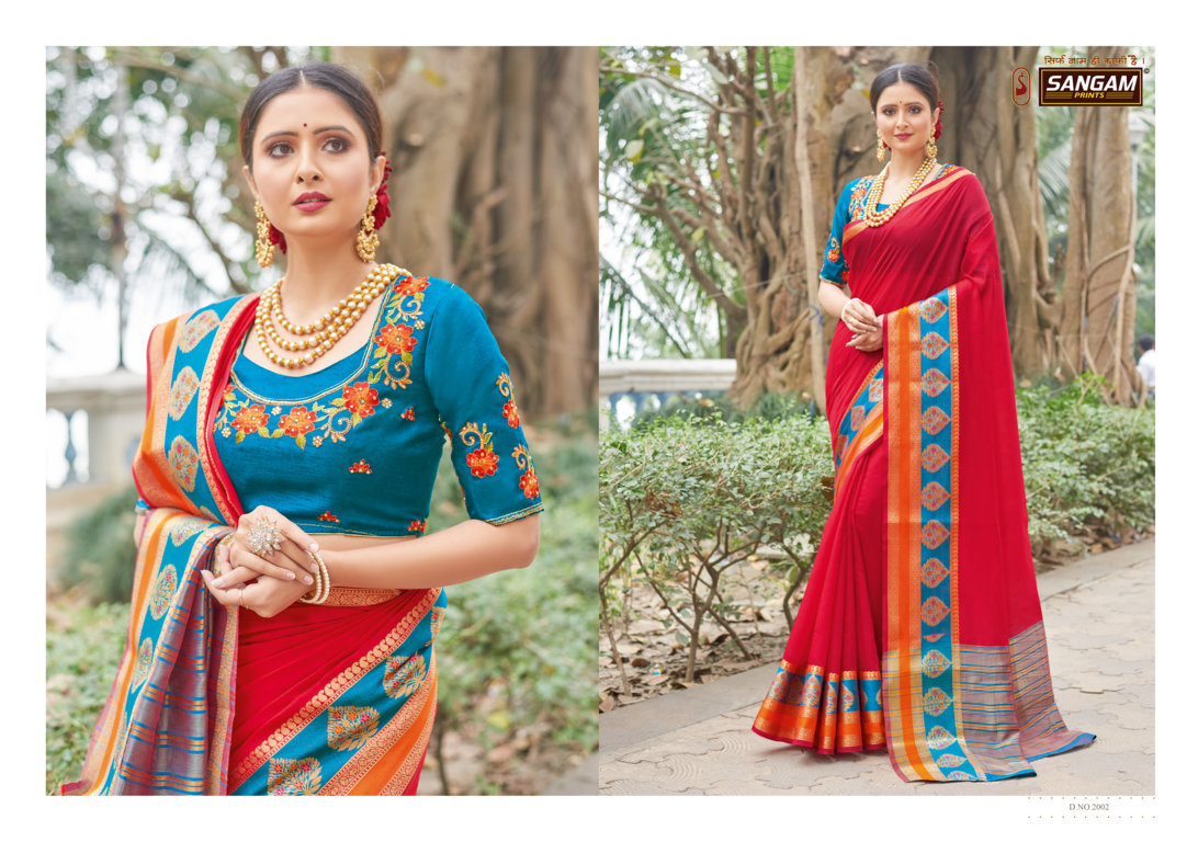 Sangam Presents Bansuri Vol 2 Festive Wear Sarees Collection
