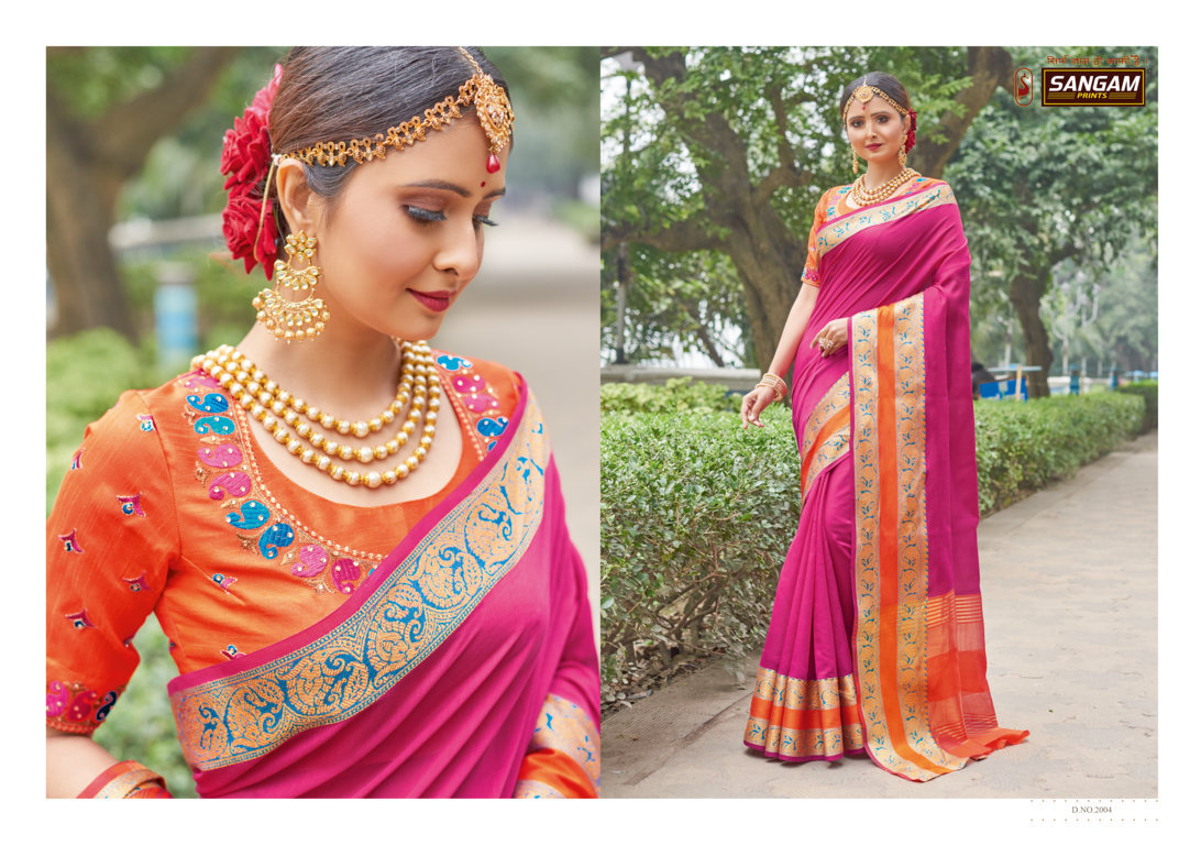 Sangam Presents Bansuri Vol 2 Festive Wear Sarees Collection