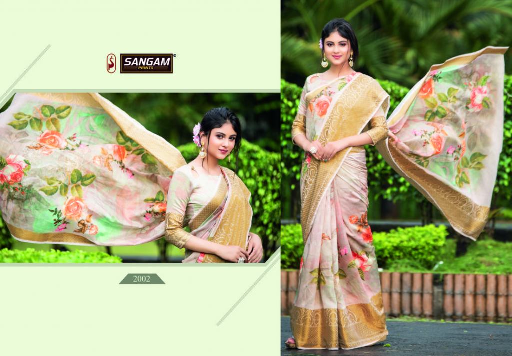 Sangam Presents  Flemingo  Printed Sarees Collection
