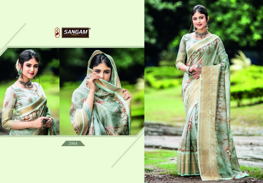 Sangam Presents  Flemingo  Printed Sarees Collection