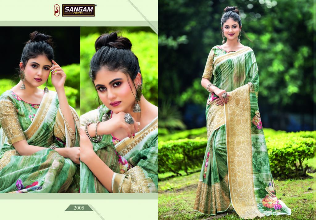 Sangam Presents  Flemingo  Printed Sarees Collection