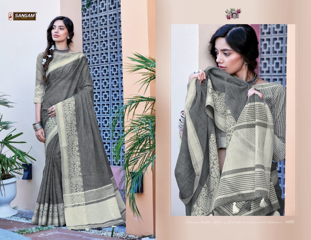 Sangam Presents Floral Printed Sarees Collection