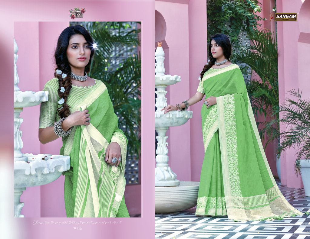 Sangam Presents Floral Printed Sarees Collection