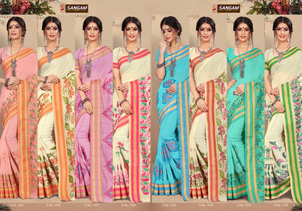 Sangam Presents Kerla Handloom Cotton Sarees Collection