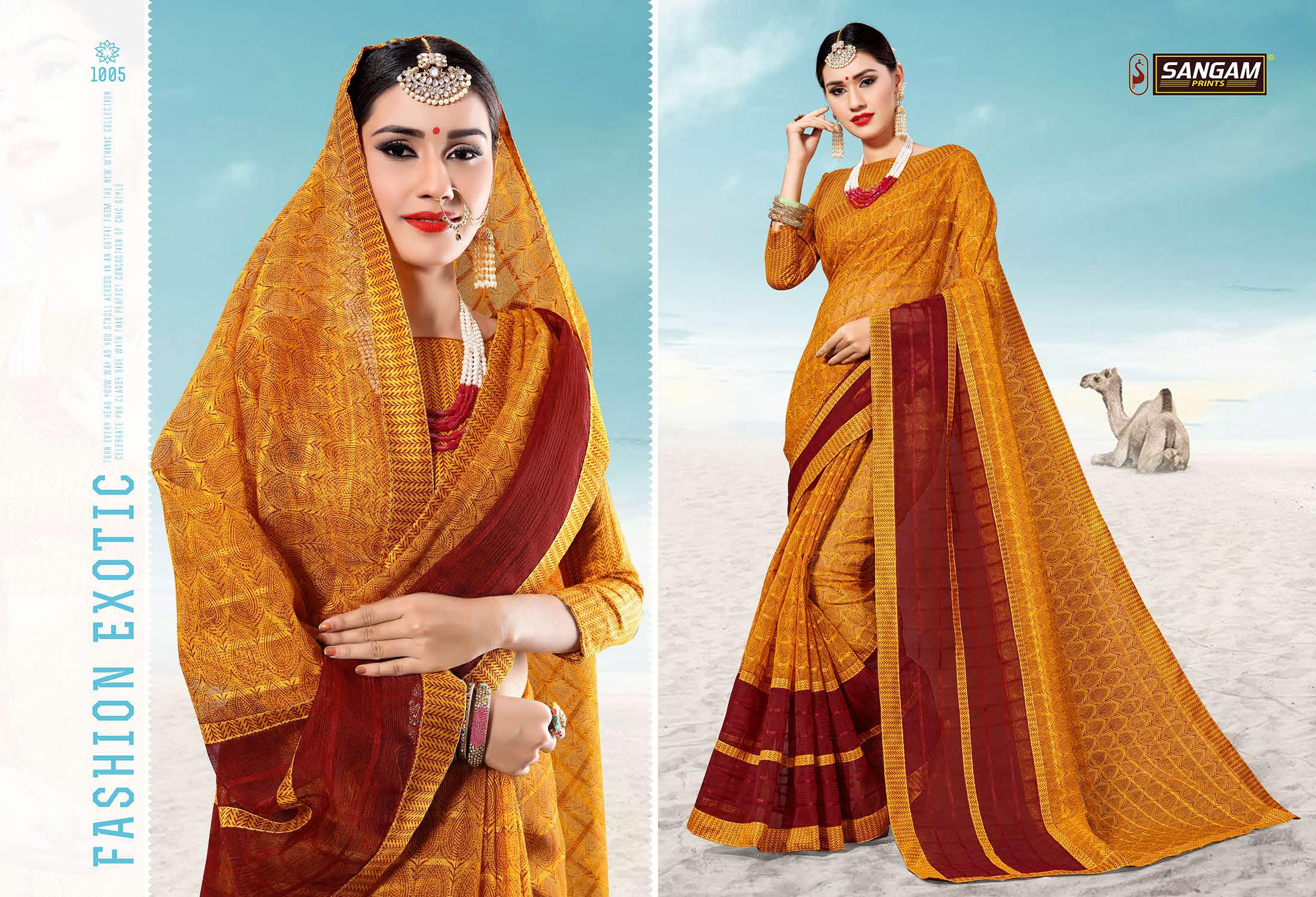 Sangam  Presents Madhuri Kota Vol  2 Printed Sarees Collection