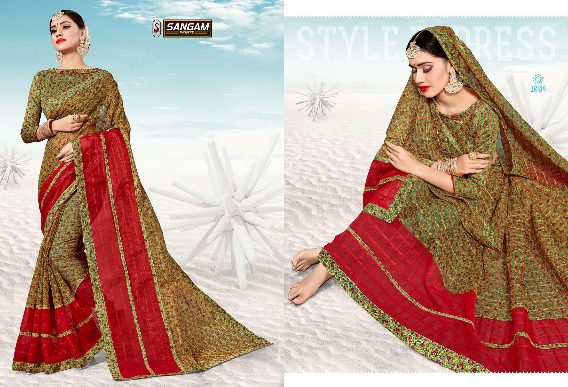 Sangam  Presents Madhuri Kota Vol  2 Printed Sarees Collection