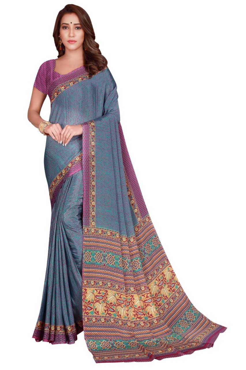 Sangam Presents Silk Crepe Sarees Collection