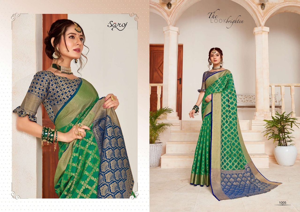 Saroj  Presents Pushpanjali Festive Wear Sarees Collection