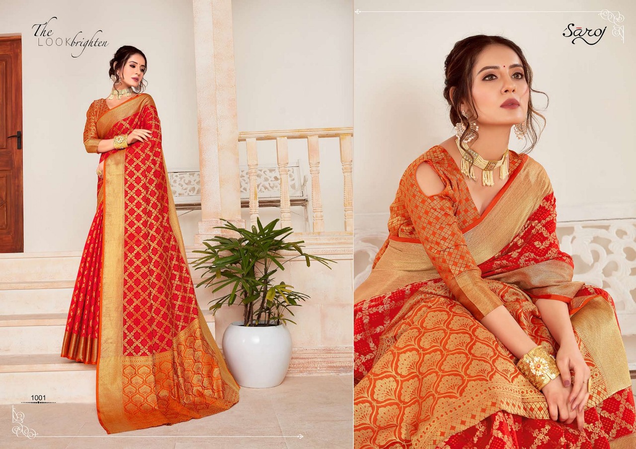 Saroj  Presents Pushpanjali Festive Wear Sarees Collection