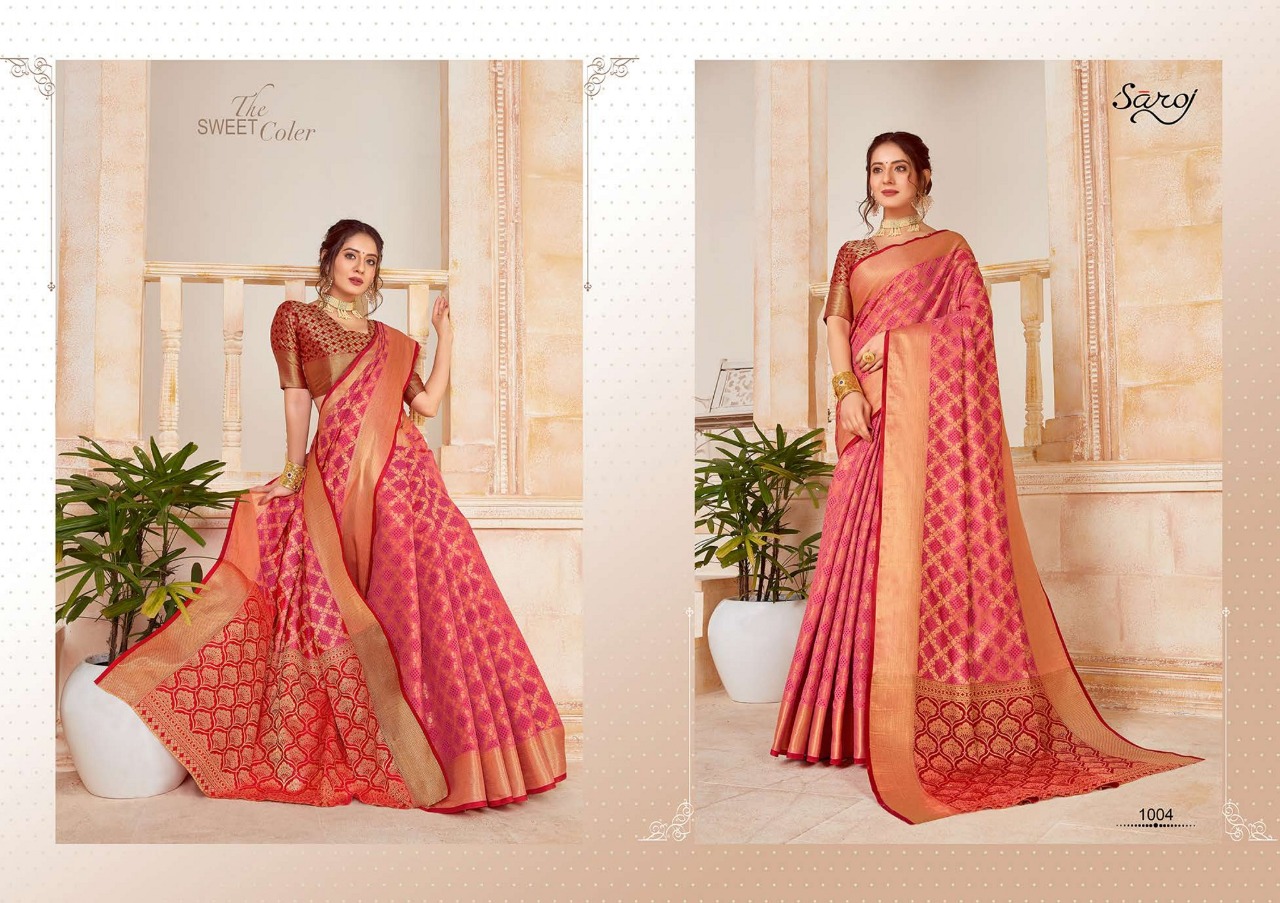 Saroj  Presents Pushpanjali Festive Wear Sarees Collection