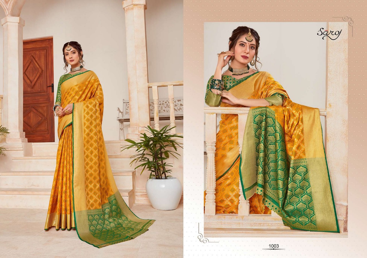 Saroj  Presents Pushpanjali Festive Wear Sarees Collection