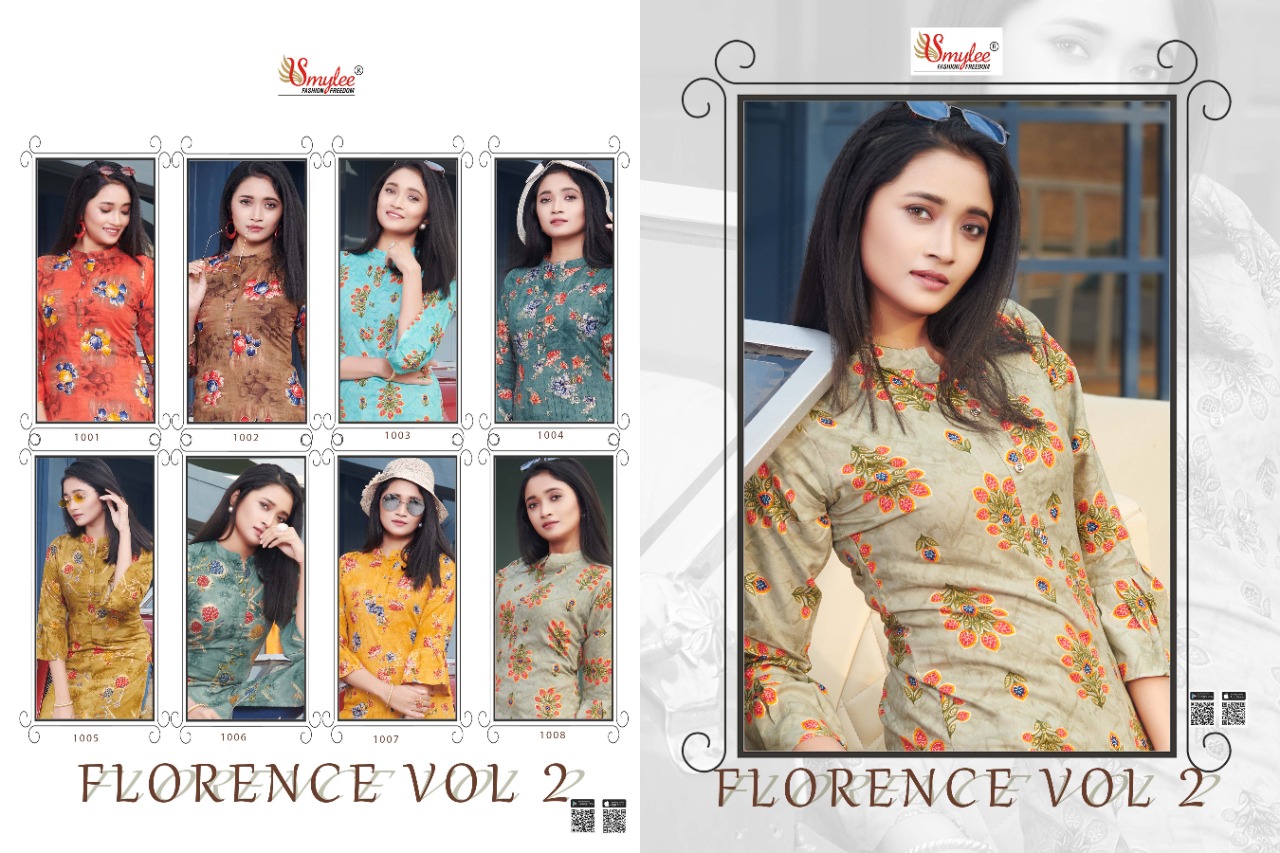 Smylee  Presents Florence Vol 2  Printed Kurti Collection