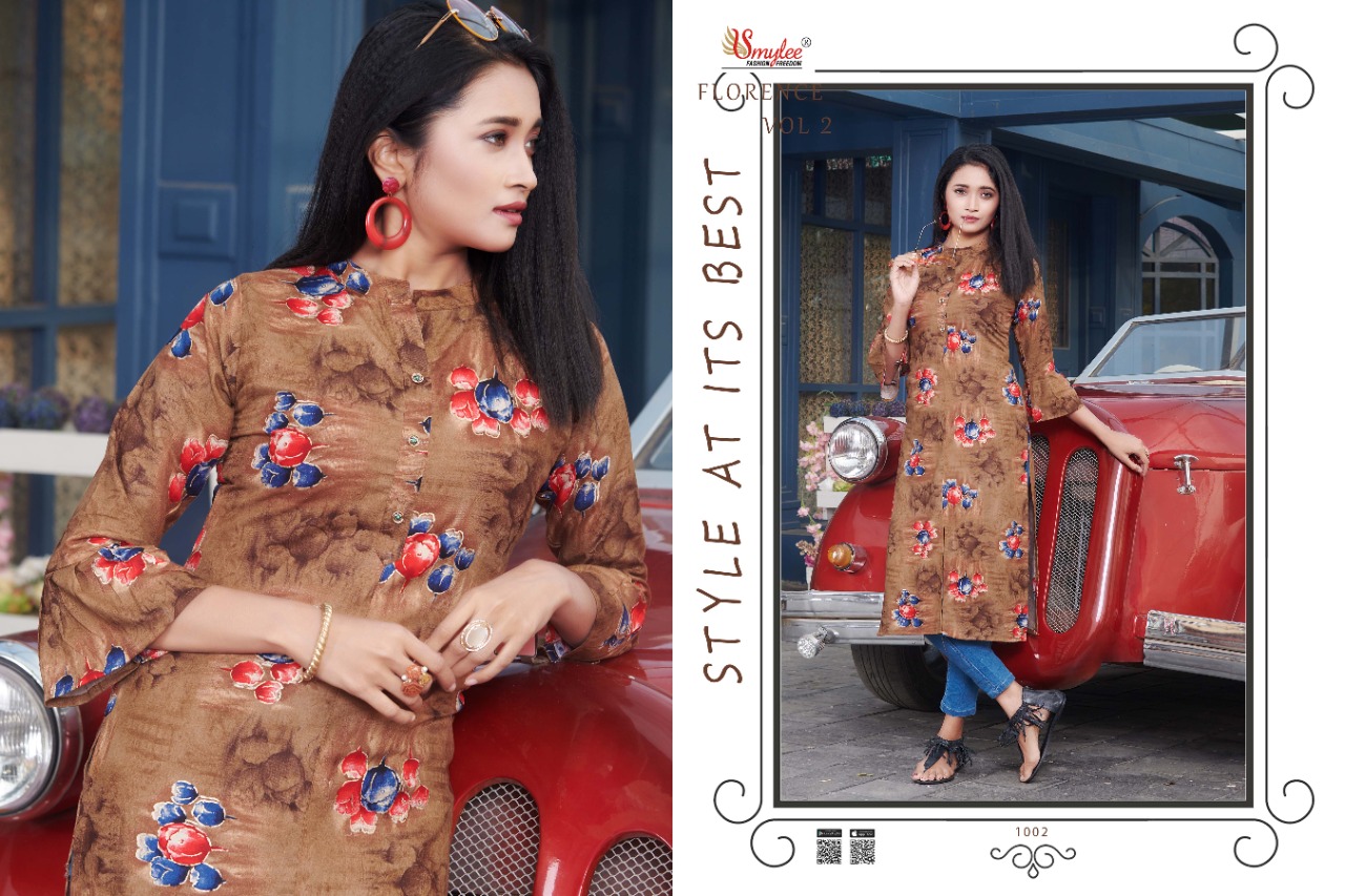 Smylee  Presents Florence Vol 2  Printed Kurti Collection