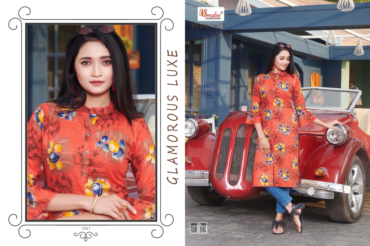 Smylee  Presents Florence Vol 2  Printed Kurti Collection