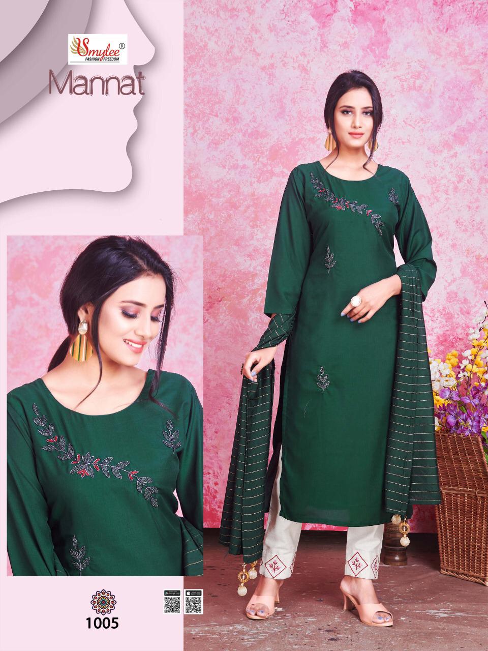 Smylee  Presents Mannat  Designer Kurti With Dupatta