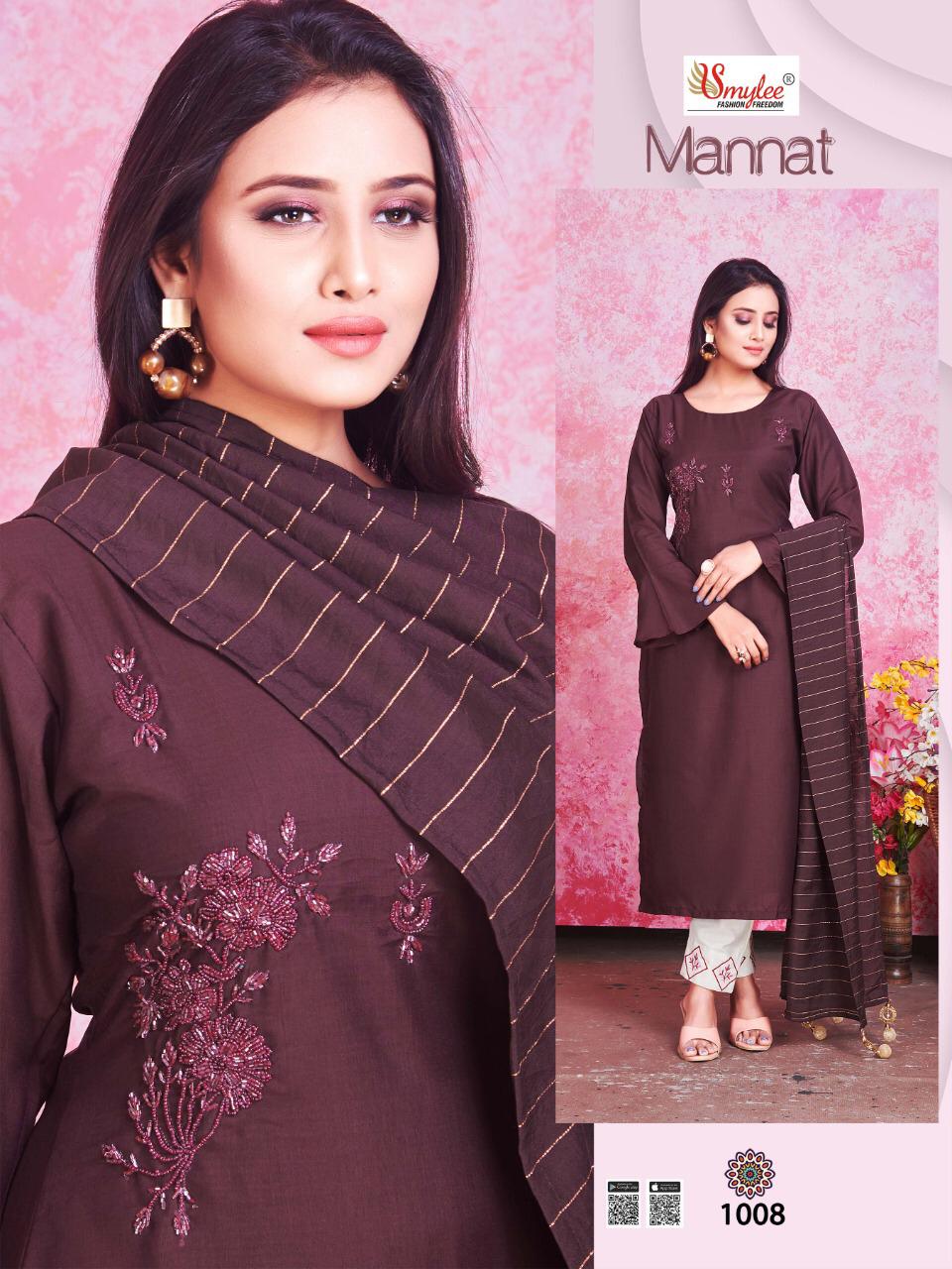 Smylee  Presents Mannat  Designer Kurti With Dupatta