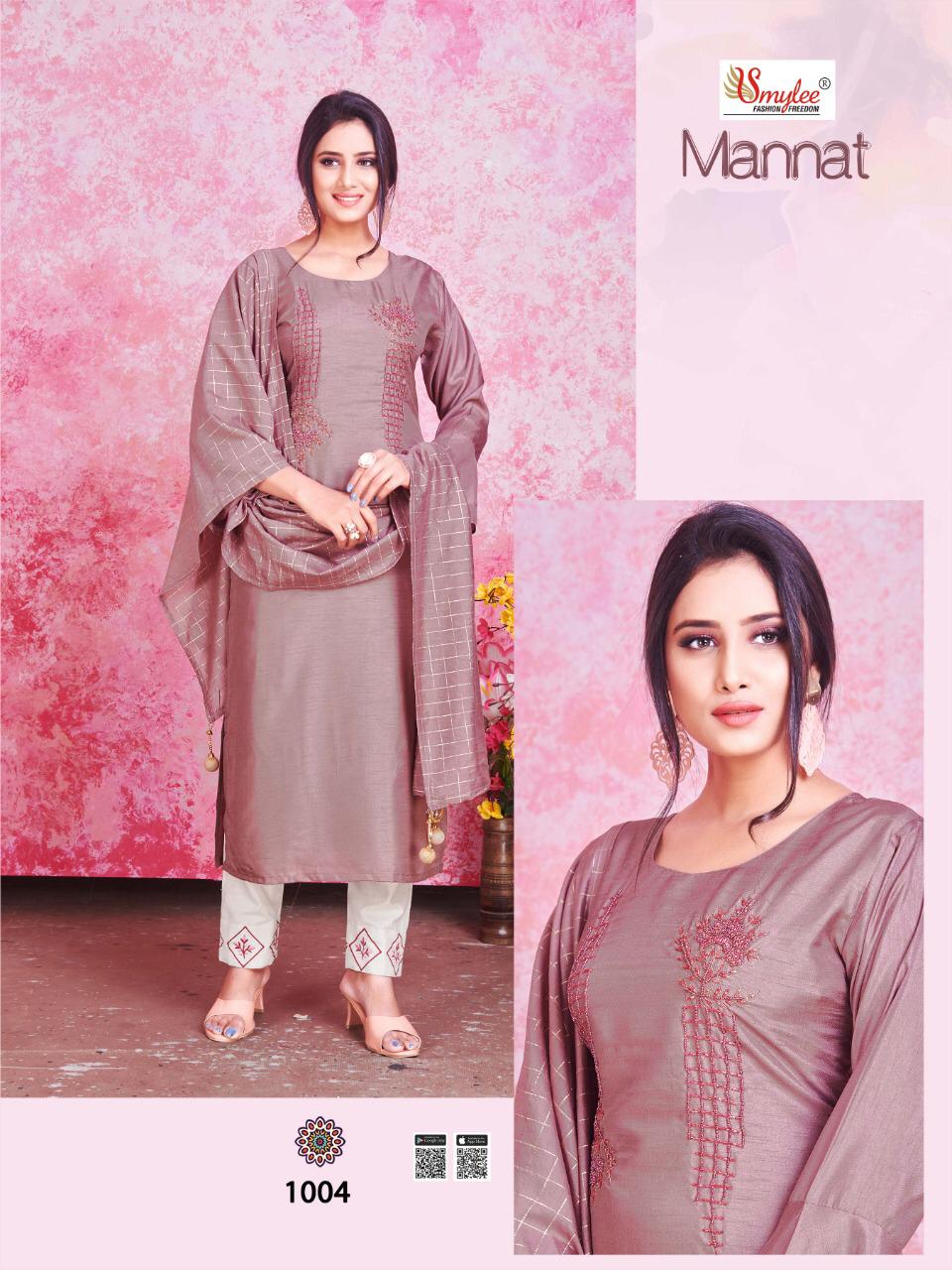 Smylee  Presents Mannat  Designer Kurti With Dupatta