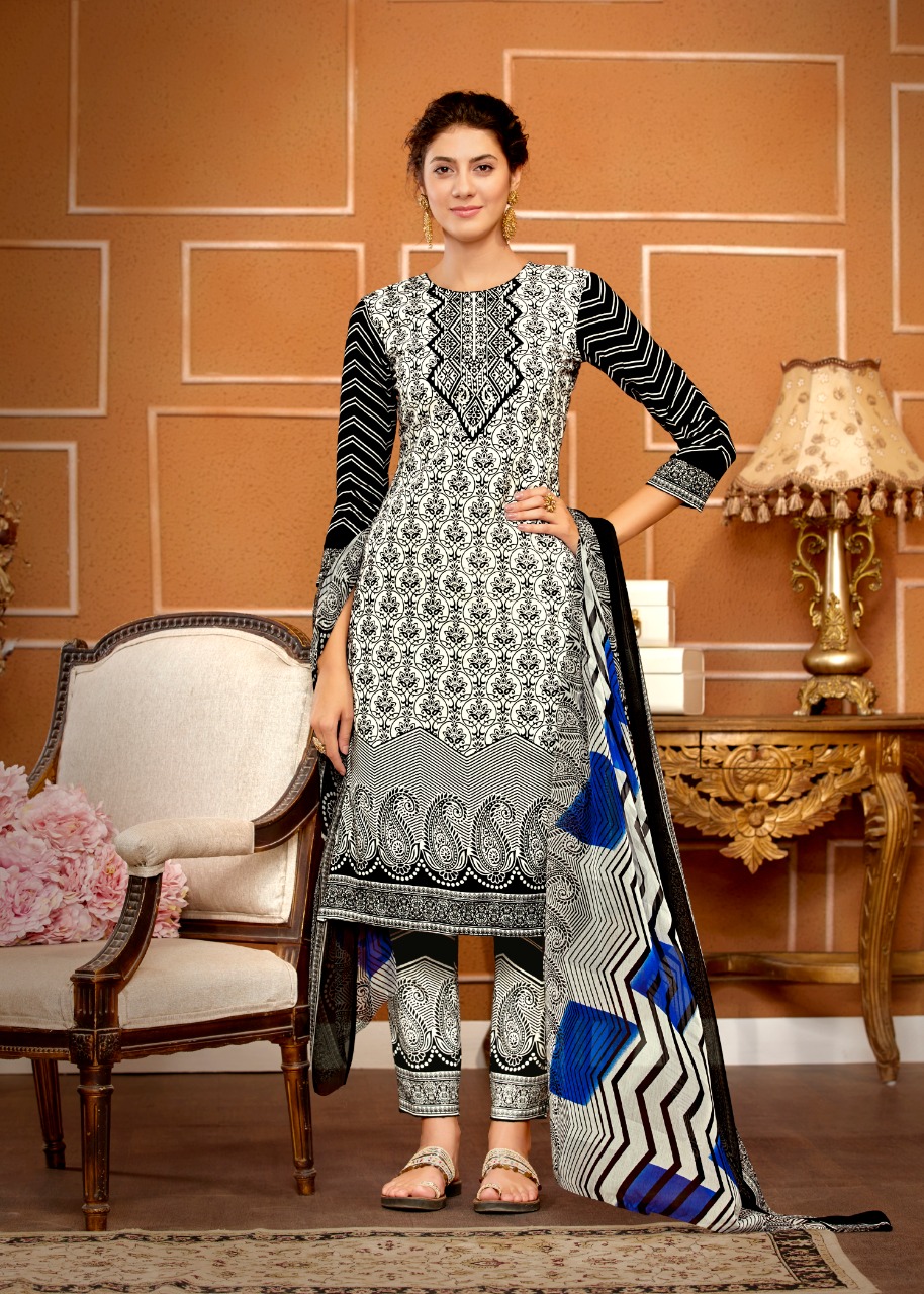 Sweety Presents Black&white Vol 3	Designer Dress Material