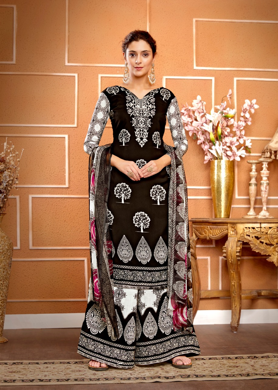 Sweety Presents Black&white Vol 3	Designer Dress Material