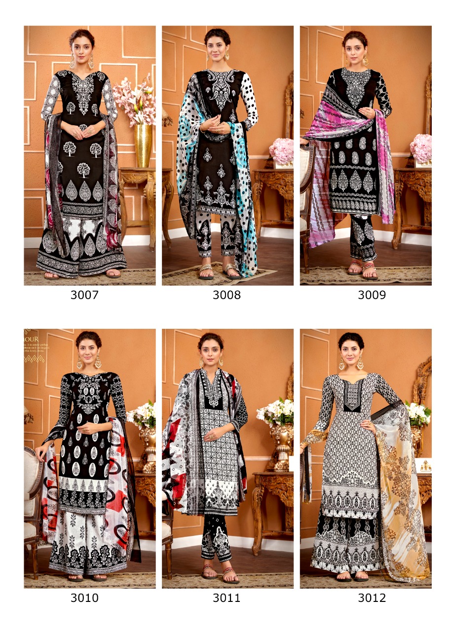 Sweety Presents Black&white Vol 3	Designer Dress Material