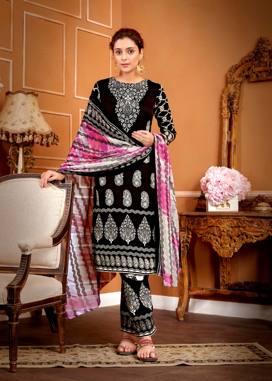 Sweety Presents Black&white Vol 3	Designer Dress Material