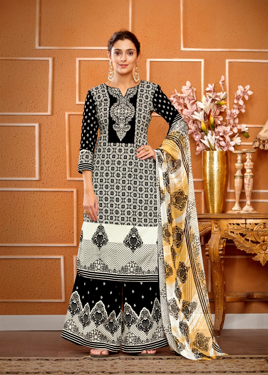 Sweety Presents Black&white Vol 3	Designer Dress Material