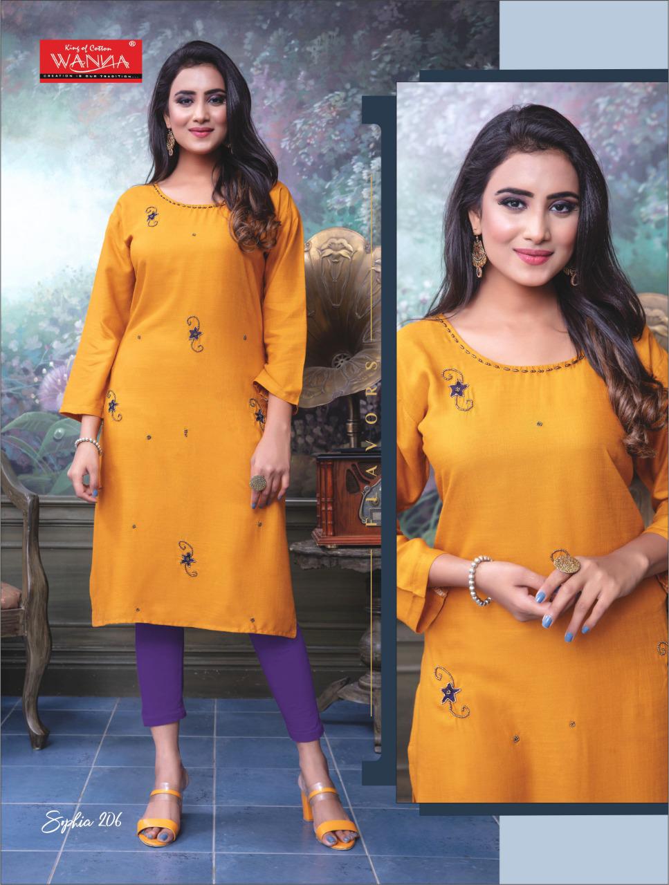 Wanna Presents Sophia Vol  2 Ethnic Wear Kurti Collection