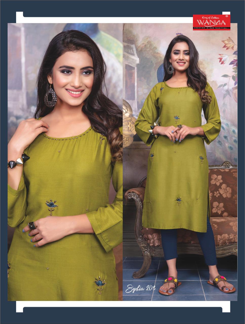 Wanna Presents Sophia Vol  2 Ethnic Wear Kurti Collection